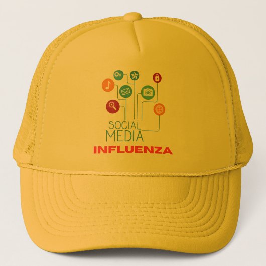 "Social Media Influenza" Grappig Trucker Pet (Voorkant)