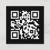 Social Media Instagram & Facebook QR-code Vierkante Visitekaartje (Achterkant)