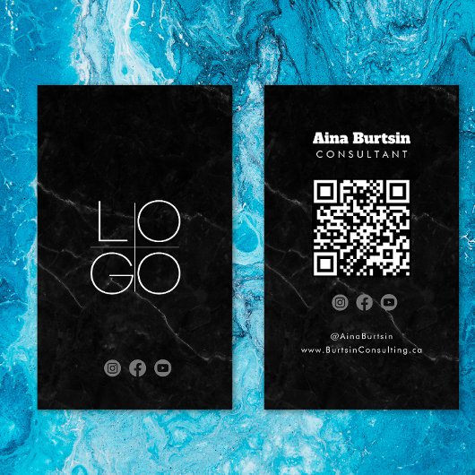 Social Media Instagram Facebook YouTube QR-code Visitekaartje