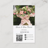 Social Media Instagram Schattige Roze Bloemist Visitekaartje (Achterkant)