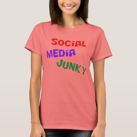 Social Media Junky T-shirt (Voorkant)