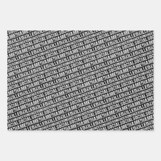 Social Media Killed Romance Inpakpapier Vel (Voorkant)