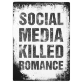 Social Media Killed Romance Klembord (Achterkant)