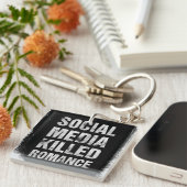 Social Media Killed Romance Sleutelhanger (Voorkant Rechts)