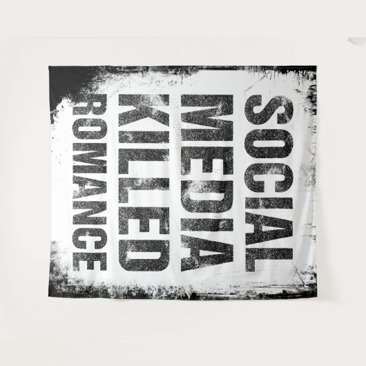 Social Media Killed Romance Wandkleed (Voorkant (horizontaal))