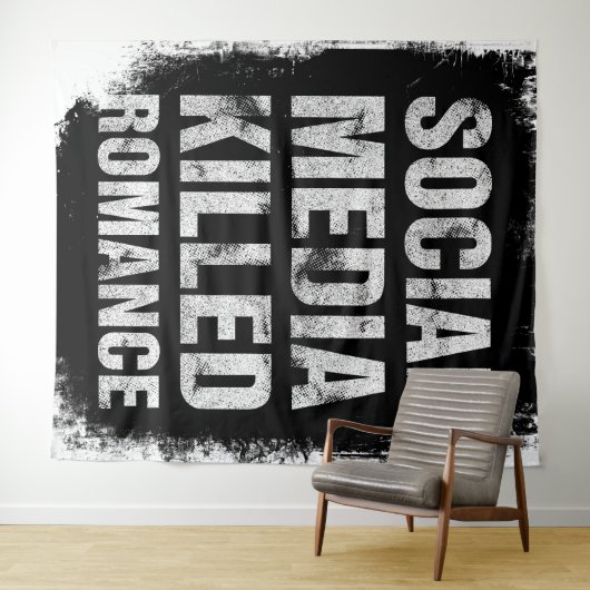 Social Media Killed Romance Wandkleed (In Situ (horizontaal))