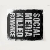 Social Media Killed Romance Wandkleed (Voorkant (horizontaal))