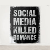 Social Media Killed Romance Wandkleed (Voorkant)