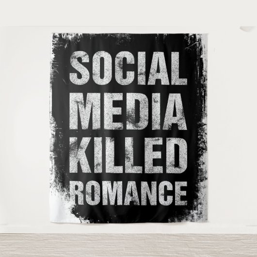 Social Media Killed Romance Wandkleed (Voorkant)