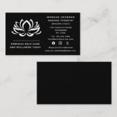 Social Media Lotus Bloem Massage Therapie Holistis Visitekaartje (Voorkant / Achterkant)