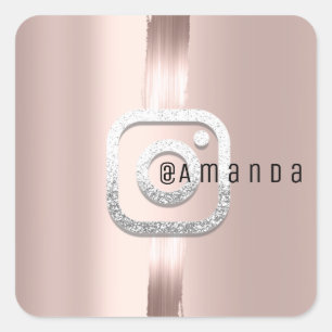Social Media Make-up Bruids Roos Event Instagra Vierkante Sticker
