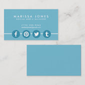Social Media Manager Blue-Visitekaartjes Visitekaartje (Voorkant / Achterkant)
