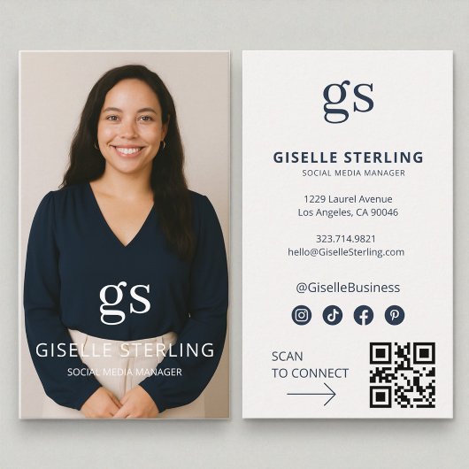 Social Media Manager Foto Social Media QR-code Visitekaartje