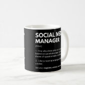 Social Media Manager Funny Marketeer Definitie Koffiemok (Voorkant rechts)