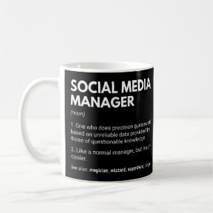 Social Media Manager Grappige Marketier Definitie Koffiemok