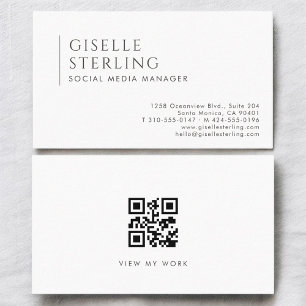 Social Media Manager Modern Professional QR-code Visitekaartje