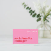 Social media manager modern visitekaartje (Staand voorkant)