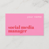 Social media manager modern visitekaartje (Voorkant)