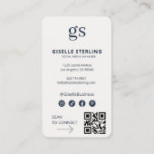 Social Media Manager Photo QR Code Professional Visitekaartje (Achterkant)