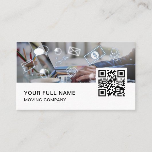 Social Media Manager QR Code Logo Social Media Visitekaartje (Voorkant)