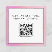 Social Media Manager Social Media QR-code Summer Vierkante Visitekaartje (Achterkant)