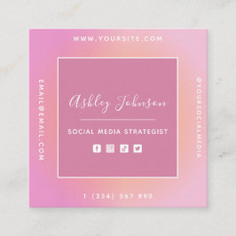 Social Media Manager Social Media QR-code Summer Vierkante Visitekaartje