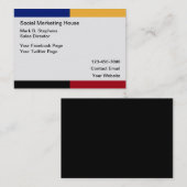 Social Media Marketing Zakelijk Contact Kaarten Contactkaartje (Voorkant / Achterkant)