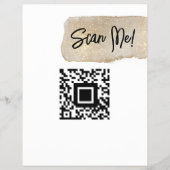 Social Media Modern Gouden Logo QR Code Minimalist Flyer (Achterkant)