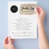 Social Media Modern Gouden Logo QR Code Minimalist Flyer (Hand)