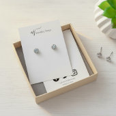 Social media Monogram oorbel display kaart