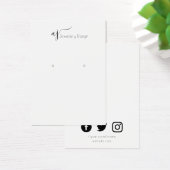 Social media Monogram oorbel display kaart (Bureau)