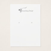 Social media Monogram oorbel display kaart (Voorkant)