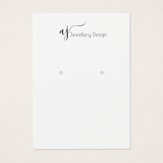 Social media Monogram oorbel display kaart (Voorkant)