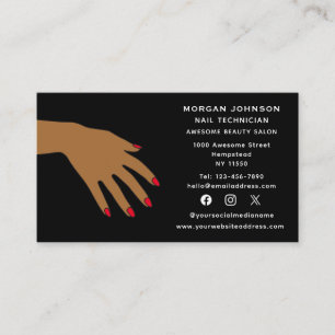 Social Media Nail Technicus Manicure Schoonheidssa Visitekaartje