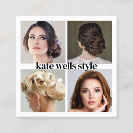 Social Media Networking Fotokaart - Instagram Vierkante Visitekaartje (Voorkant)