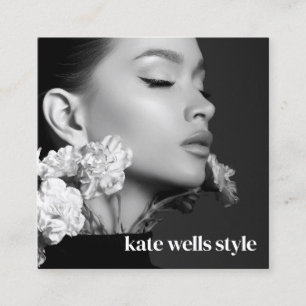 Social Media Networking pictogrammen Foto Vierkante Visitekaartje