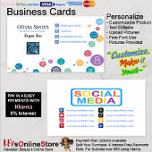 Social Media Networking QR Code Business Cards 14 Visitekaartje