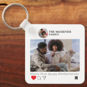 Social Media Nieuwheid Foto en Tekst Sjabloon Sleutelhanger (Voorkant)