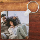 Social Media Nieuwheid Foto en Tekst Sjabloon Sleutelhanger (Achterkant)