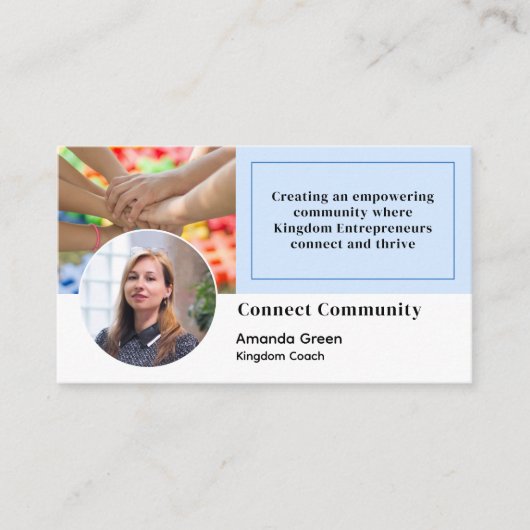 Social Media Pagina Foto QR Code Visitekaartje (Voorkant)