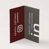 Social media pagina's kleurrijke info cover visitekaartje (Binnen)