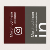 Social media pagina's kleurrijke info cover visitekaartje (Binnenkant ongevouwen)