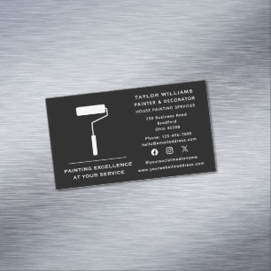 Social Media Paint Roller House Painting Services Magnetisch Visitekaartje