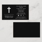 Social Media Pastor Minister Religious Faith Cross Visitekaartje (Voorkant / Achterkant)