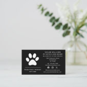 Social Media Paw Print Hond Walker Kat Huisdier Si Visitekaartje (Staand voorkant)