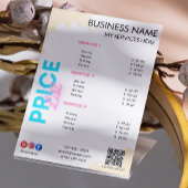 Social Media pictogrammen Lijst van diensten QR-co Flyer