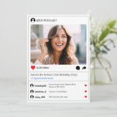 Social Media Post Foto 21ste Verjaardagsfeest Kaart (Staand voorkant)