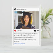 Social Media Post Foto Afstuderen Aankondiging (Staand voorkant)