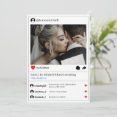 Social media post foto bruiloft kaart (Staand voorkant)