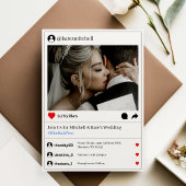 Social media post foto bruiloft kaart